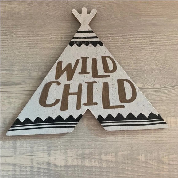 WILD CHILD Teepee Wood Wall Decor - Picture 4 of 7